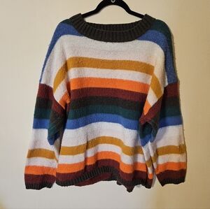 Haptics Striped Multicolor Women's Sweater